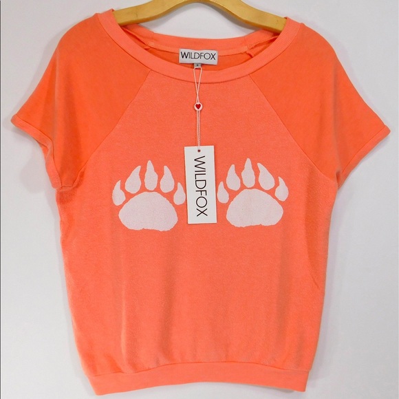 Wildfox Tops - WILDFOX Bear Paws BBJ Short Sleeve Sweatshirt S
