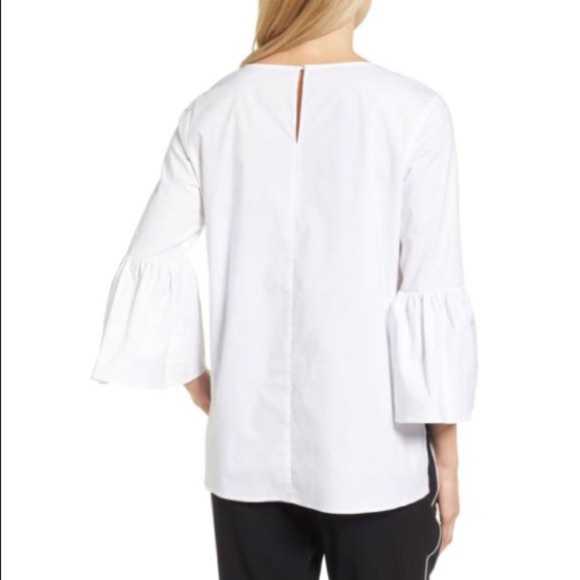 !SOLD!GIBSON Bell Sleeve Poplin Top blouse tee - Picture 2 of 8