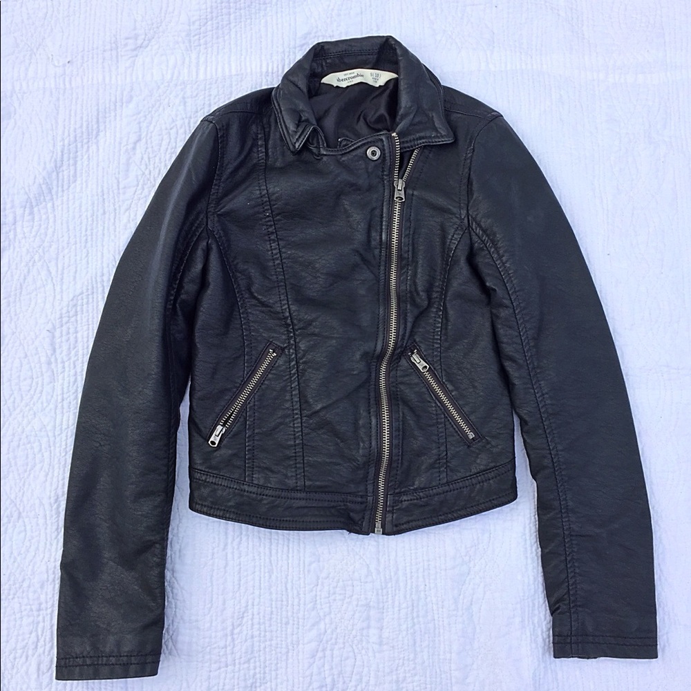 Abercrombie & Fitch Children’s Leather Jacket Coat