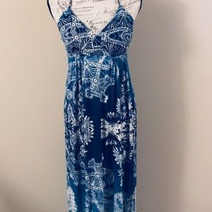 SALE! Express Maxi Dress L Blue Halter