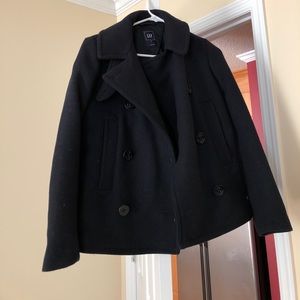 Gap navy blue pea coat