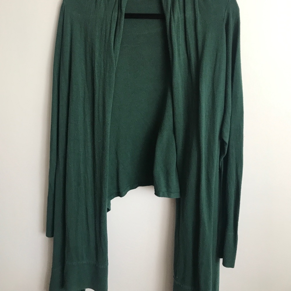 Hunter green shrug sweater cardigan