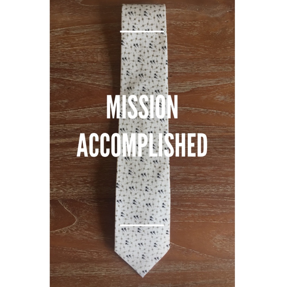 Men’s Cotton Tie - “Mission Accomplished”