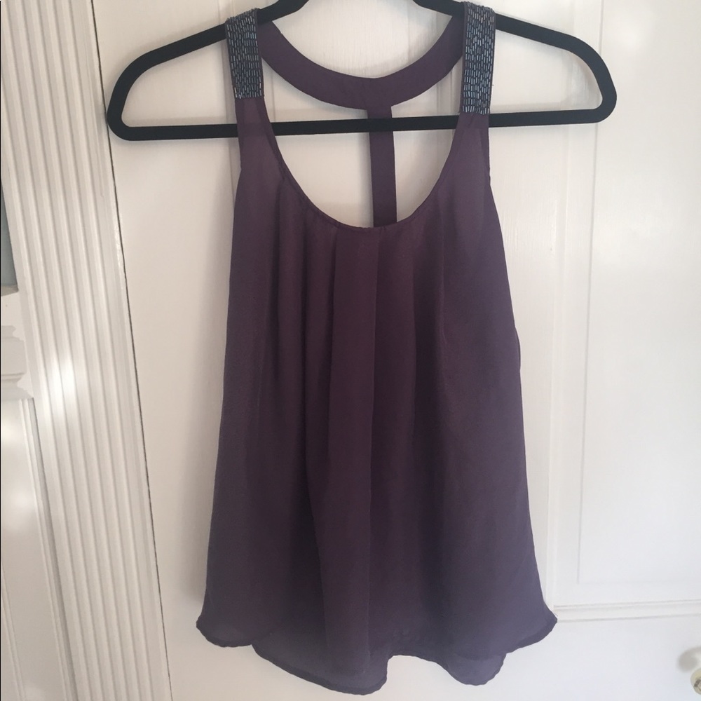 Forever 21 purple tank, sequin back