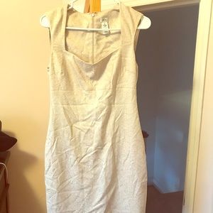 Tan form fitting dress