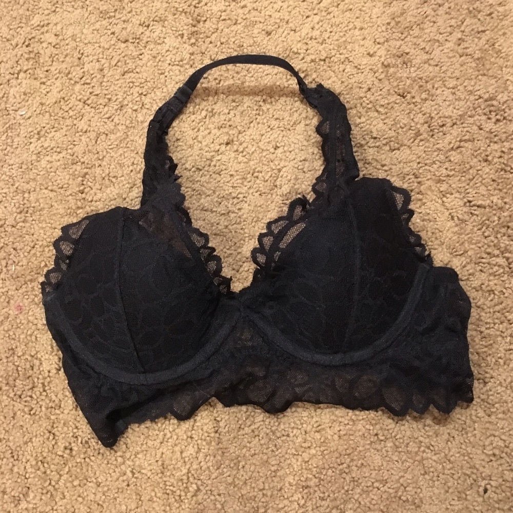 PINK lace padded bralette.