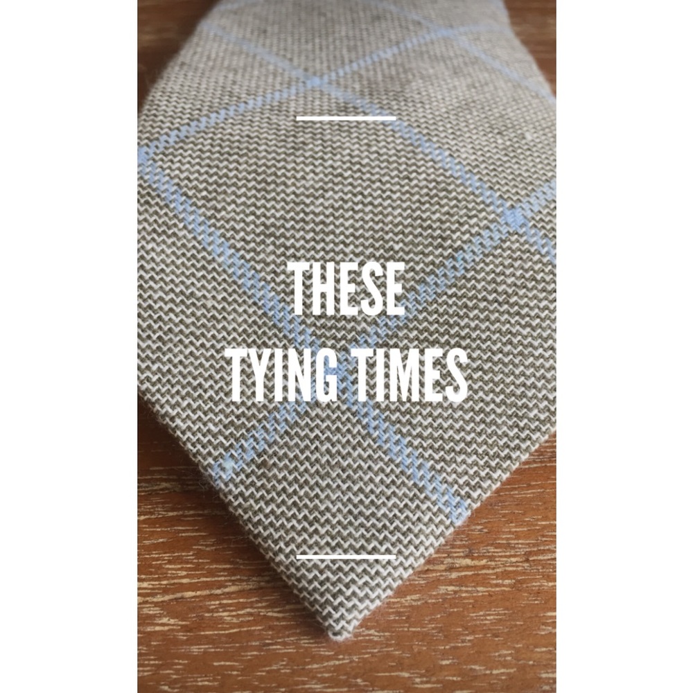 Men’s Striped Cotton Tie - “These Tying Times”