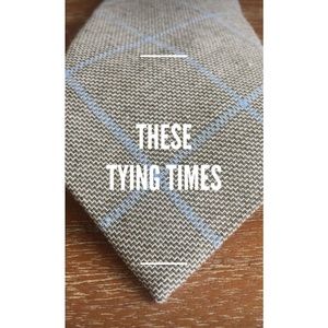 Men’s Striped Cotton Tie - “These Tying Times”