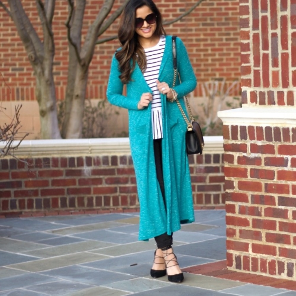 BNWT Teal Sarah Duster Sweater