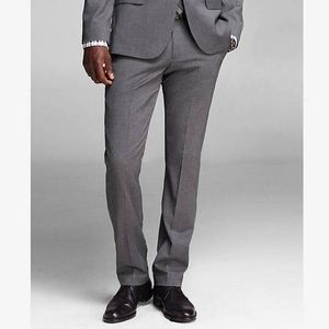 Express photographer fitted suit grey pants