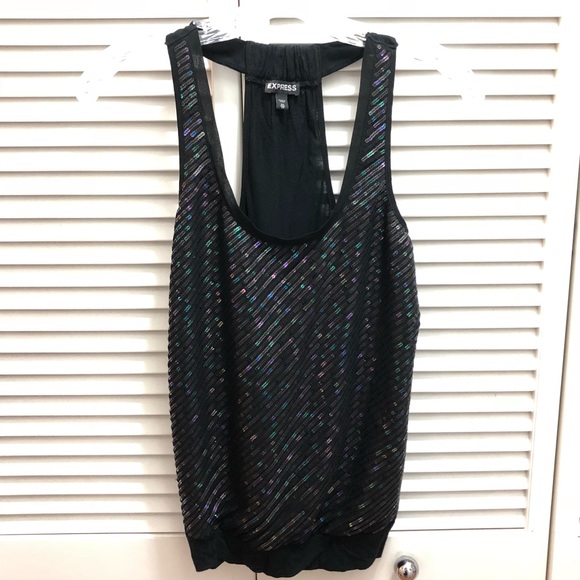 Express Sequin Tank Top - Picture 2 of 4