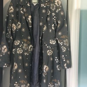 Embroidered Duster Jacket