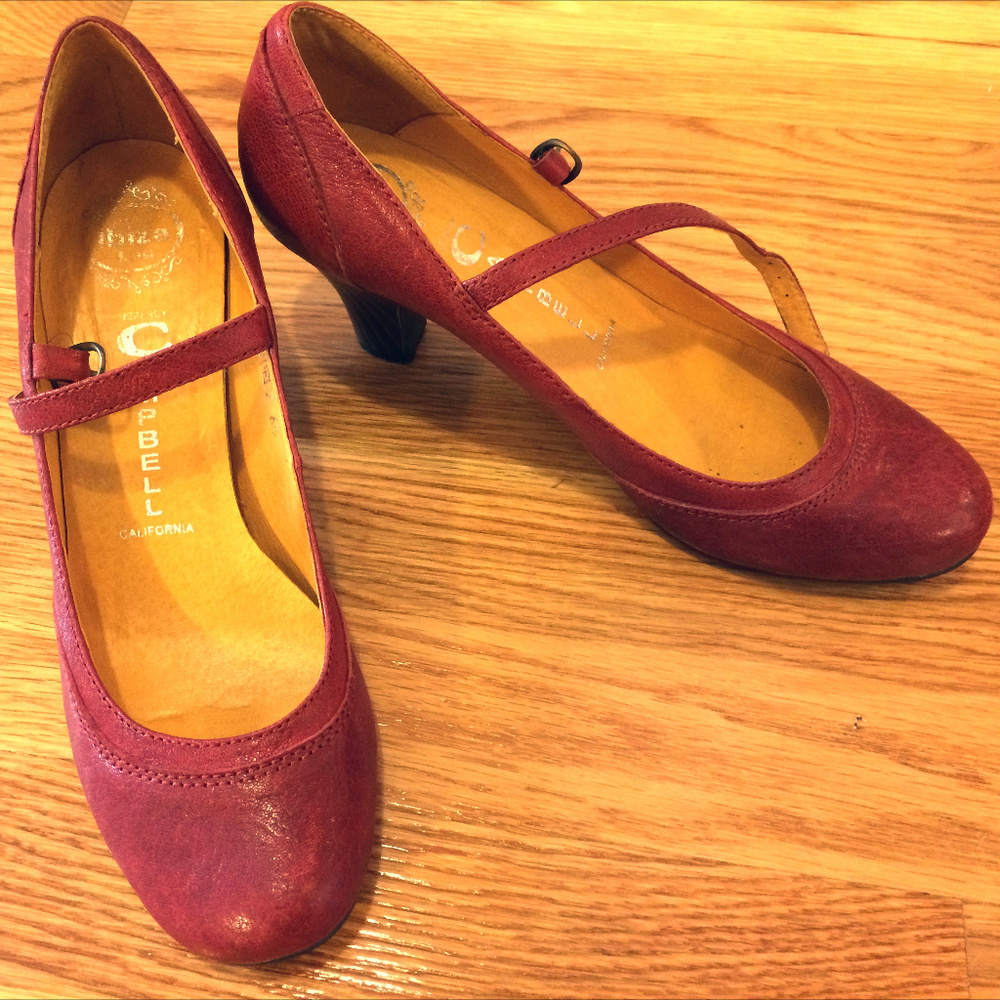 Red Leather Mary Janes size 6.5