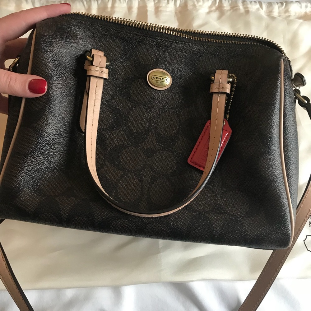 Coach canvas coated crossbody