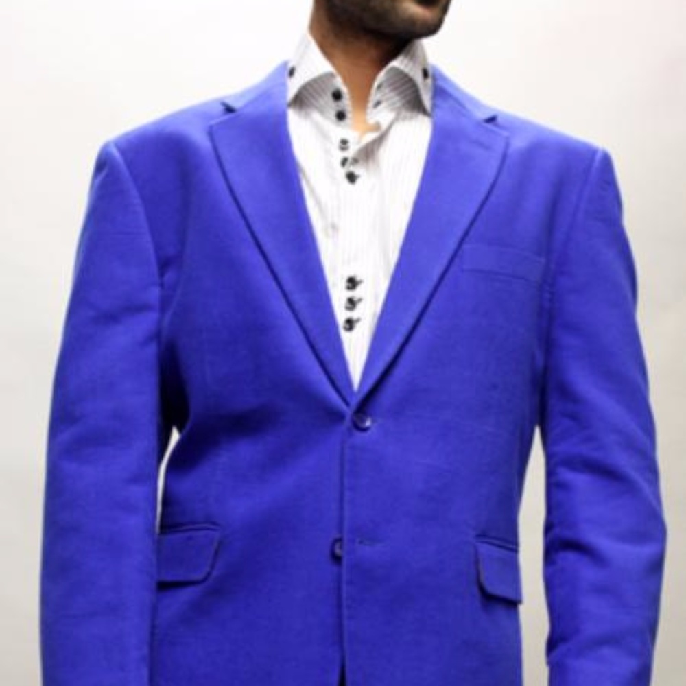 Men’s Royal Blue Velvet Blazer
