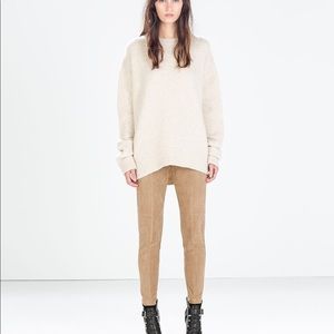 zara oversize crew neck sweater