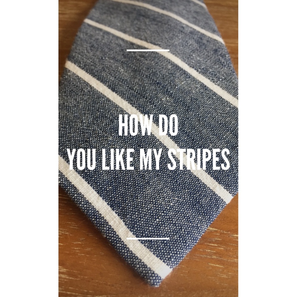 Men’s Cotton Tie - “How Do You Like My Stripes”