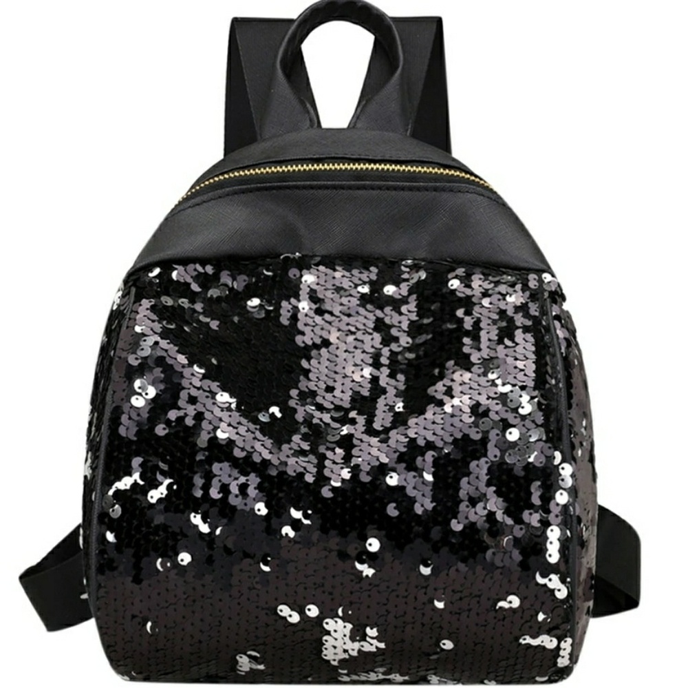 Black Sequins Backpack - image 1