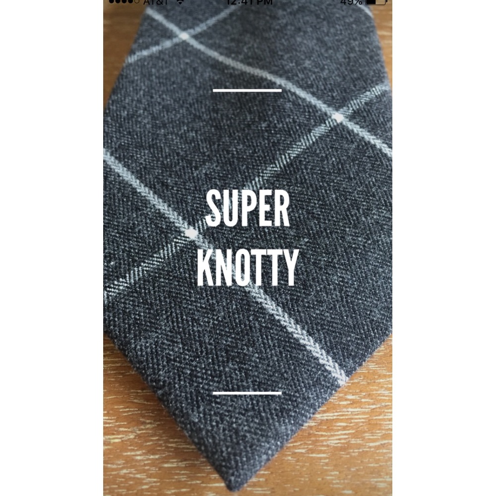Men’s Cotton Striped Tie - “Super Knotty”