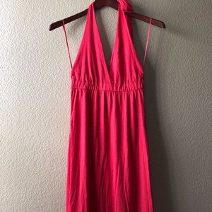 halter birthday dress 1950s Gold Lam Striped Halter Gown