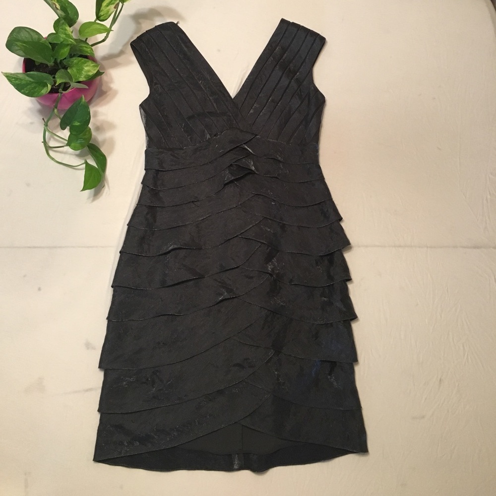 ADRIANNA PAPELL Grey evening dress