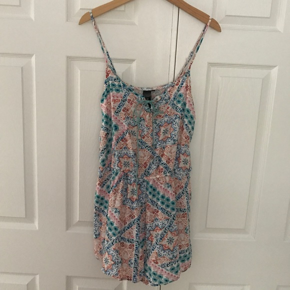 Paisley Tank top Romper - Picture 1 of 4