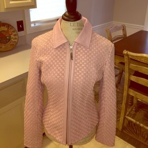 St John’s Beautiful Pink Leather Jacket. NWT