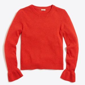 NWT J.Crew Ruffle-Cuff Sweater