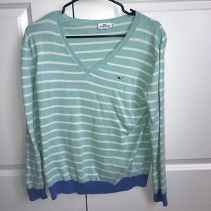 Vineyard vines blue and white striped sweater