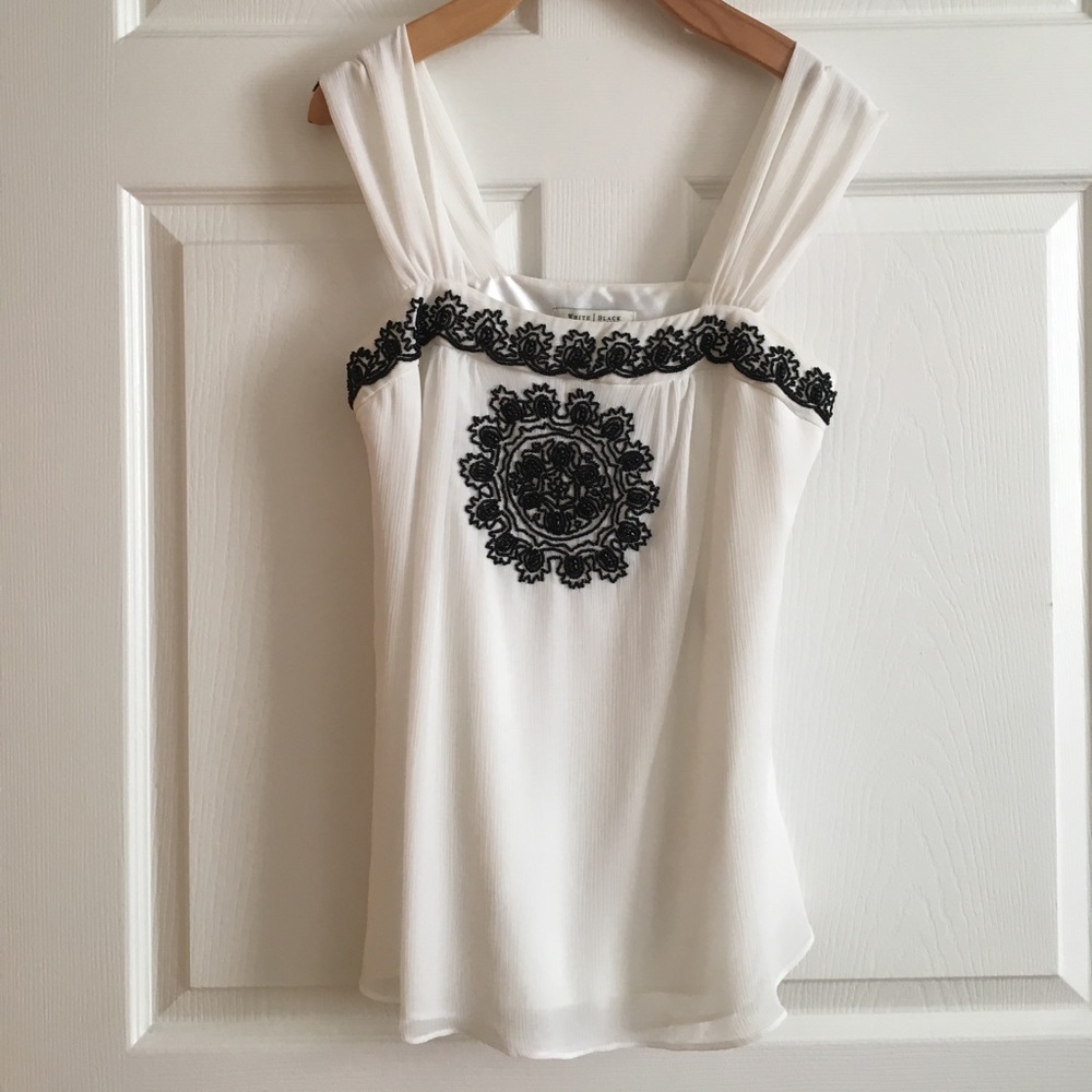 White House Black Market Chiffon Blouse