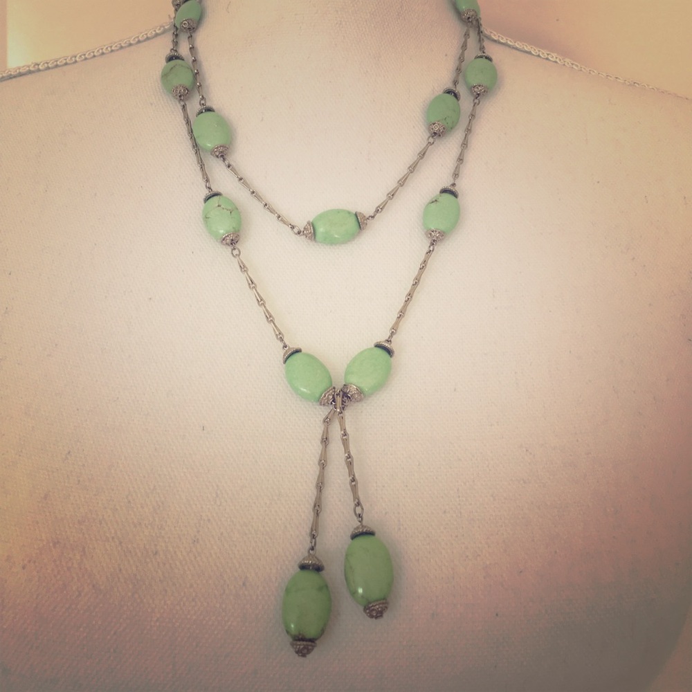 NWOT Olivine Adjustable Beaded Necklace