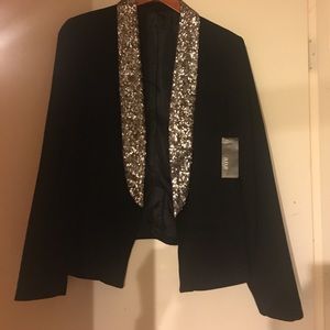 sequin trim blazer