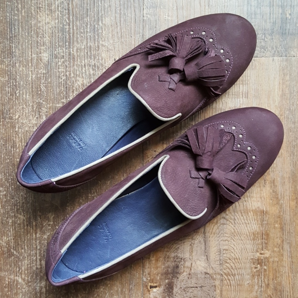 Valas LA Brown Tassel Loafer Leather Flats