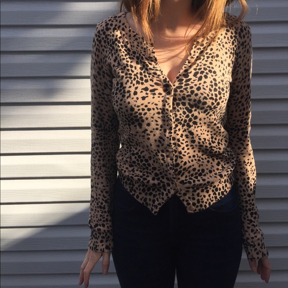 Cheetah Print Cardigan