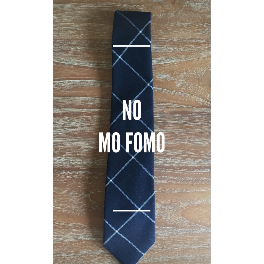 Men’s Cotton Tie - “No Mo FOMO”