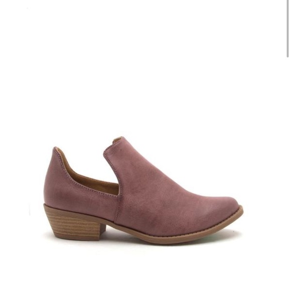 Today only! Dusty mauve cutout booties - Picture 2 of 3