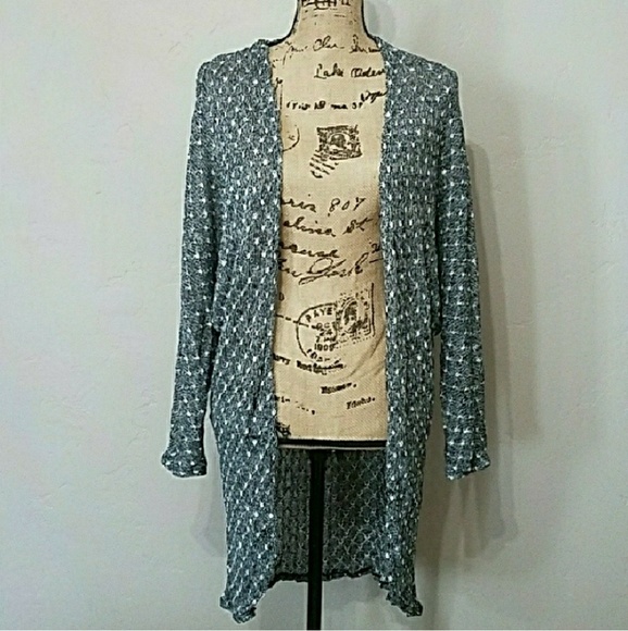 Knitted Longline Cape Open Cardigan - Picture 3 of 6