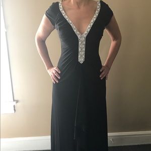 Long black evening dress