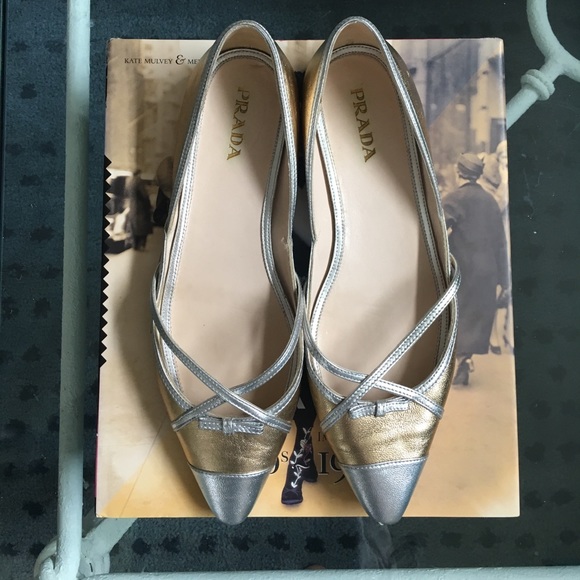 Metallic Prada Flats - Picture 1 of 5
