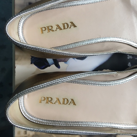 Metallic Prada Flats - Picture 3 of 5