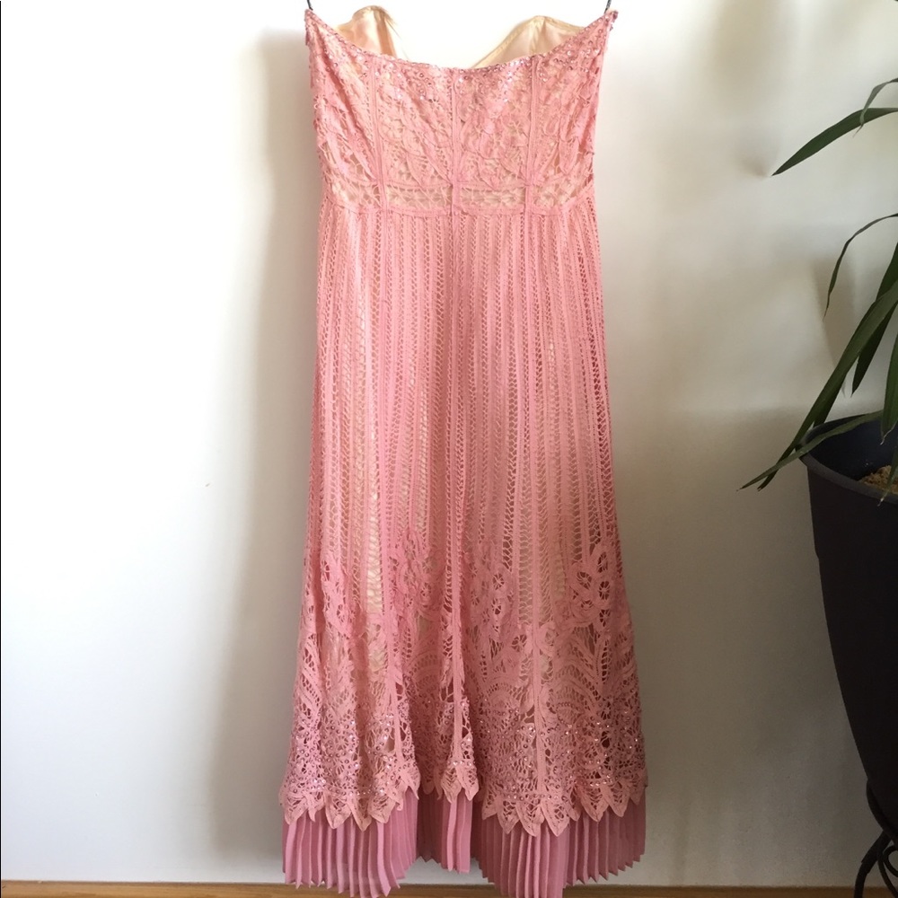 VINTAGE 90s/00s Betsey Johnson Crochet/Lace/Sequin Cocktail Dress - Picture 6 of 8