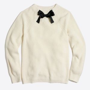 NWT J. Crew Gayle Bow-Neck Sweater - Antique White