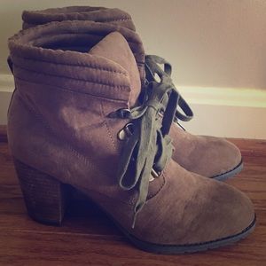 FOREVER21 Brown Heeled Booties