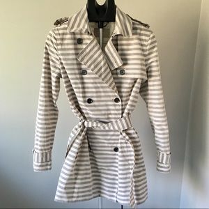 Banana Republic striped trench coat - size M
