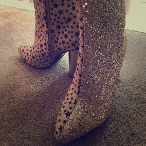 Gold booties