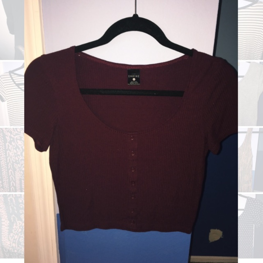 Wine Crop Top