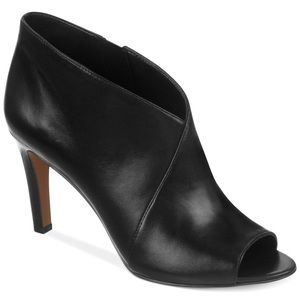 Leather Peep Toe Booties