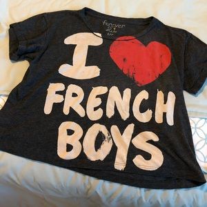 Forever21 crop t-shirt small