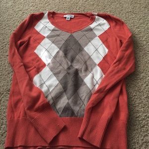 Lightweight argyle sweater