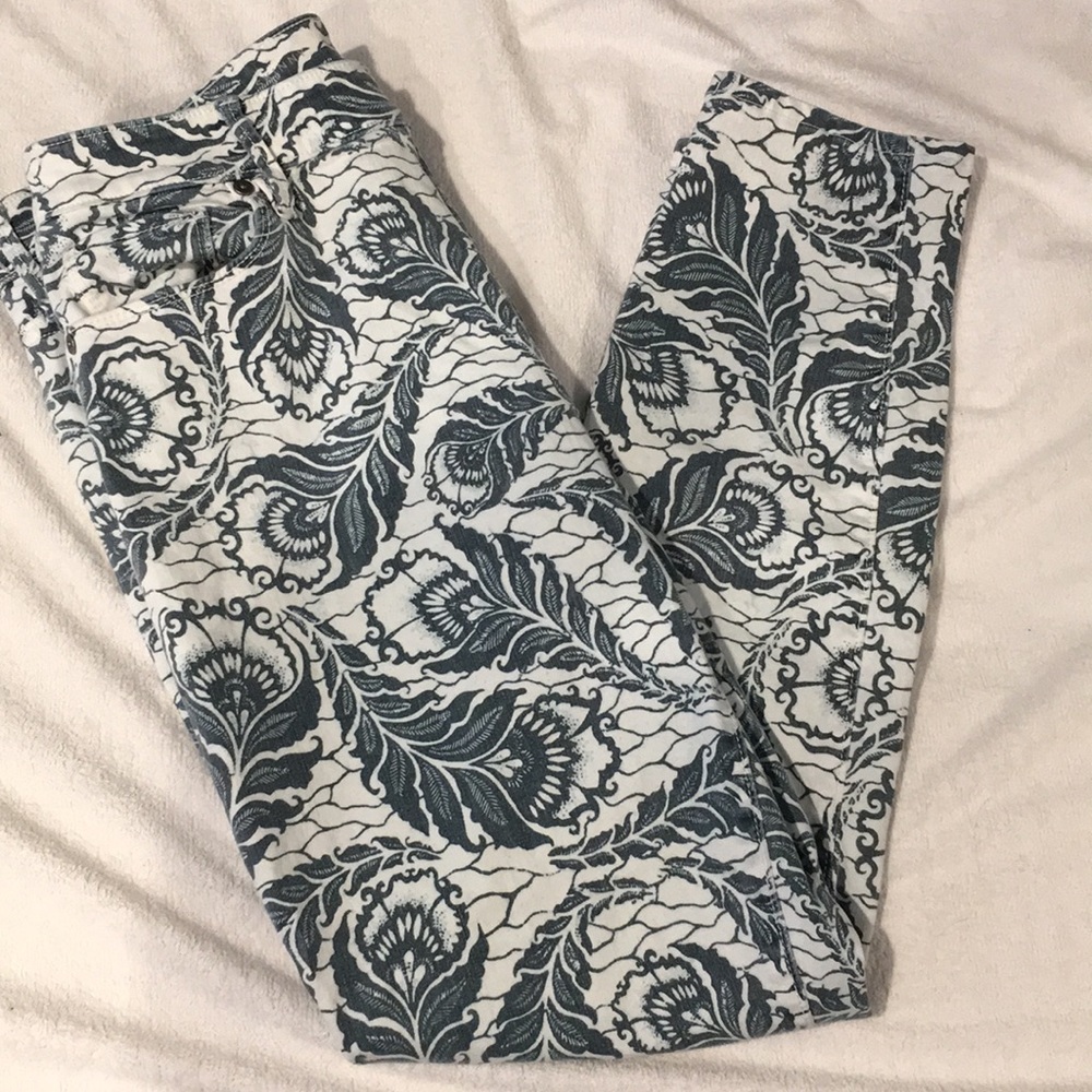 Loft patterned skinny jeans